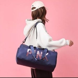 NAVY BLUE _ New custom large capacity sport travel fitness bag duffel bag gym